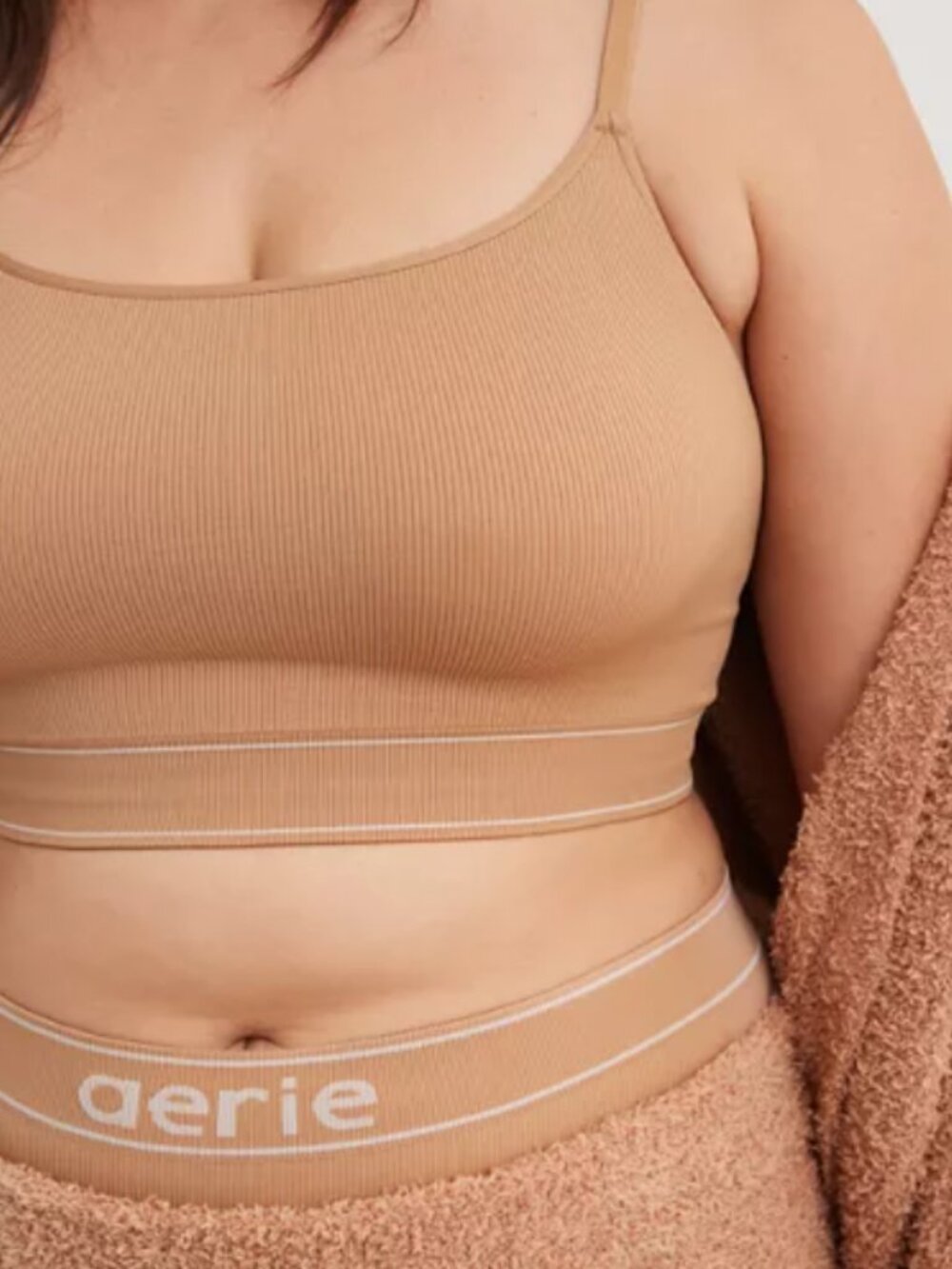 AERIE | Seamless Bra Top Ribbed Bralette | Sz. S